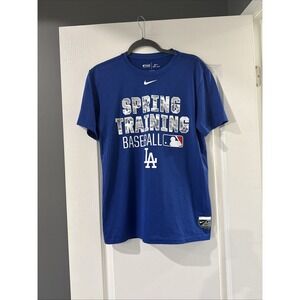 Los Angeles Dodgers MLB Men's Nike Dri-Fit Spring Training Blue T-Shirt Size Med